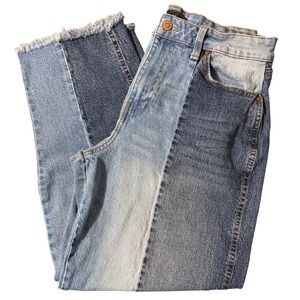 Rachel Roy Colorblock Two-Tone Barrel Jeans Size 8/29